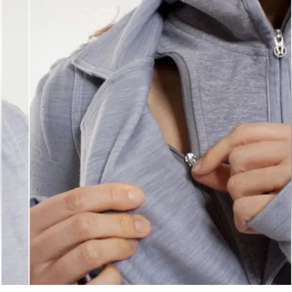 Lululemon Ride On Rock Blazer Moto Jacket Convertible Fossil Gray Size 4 - Picture 4 of 12